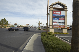 The Sahara Pavilion South on West Sahara Avenue near Decatur Boulevard looking north up Decatur Boulevard, Las Vegas, Nevada: digital photograph