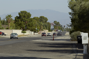 Lindell Road north of West Sahara Avenue, looking north, Las Vegas, Nevada: digital photograph
