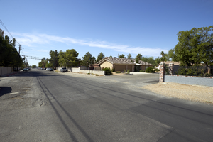 Mini cul-di-sac development on Mohawk Street north of West Sahara Avenue, looking southwest, Las Vegas, Nevada: digital photograph