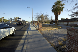 Ranch house on Jones Boulevard north of West Sahara Avenue, looking north, Las Vegas, Nevada: digital photograph