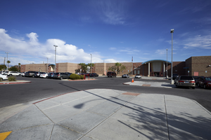 Jerome D. Mack Middle School, looking north, Las Vegas, Nevada: digital photograph