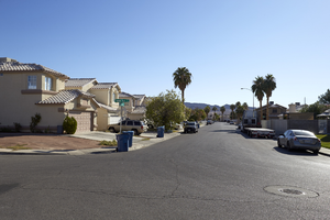 Single family homes near East Sahara Avenue east of Sloan Lane, looking east, Las Vegas, Nevada: digital photograph