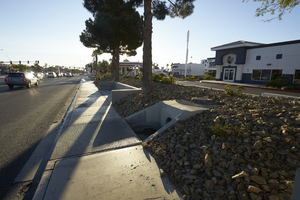 Commercial property along West Sahara Avenue west of Fort Apache Road, Las Vegas, Nevada: digital photograph