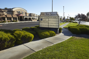 A commercial property on West Sahara Avenue west of Fort Apache Road, looking northeast, Las Vegas, Nevada: digital photograph