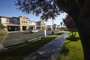 Commercial building along West Sahara Avenue near Fort Apache Road, looking northeast, Las Vegas, Nevada: digital photograph