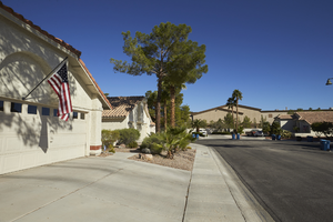 Single family homes on Brookstone Court off Fort Apache and West Sahara Avenue, looking north, Las Vegas, Nevada: digital photograph