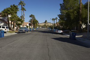 Single family homes on Brookstone Court off Fort Apache and West Sahara Avenue, looking north, Las Vegas, Nevada: digital photograph