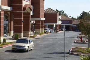 Commercial property on the northeast corner of West Sahara Avenue and Fort Apache Road, looking northeast, Las Vegas, Nevada: digital photograph