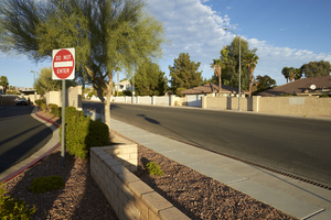 Commercial and single family housing in an area off Buffalo Drive north of West Sahara Avenue, looking west, Las Vegas, Nevada: digital photograph