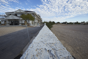 Future home of the Smith Plastic Surgery Institute on West Sahara Avenue east of Buffalo Drive, looking north, Las Vegas, Nevada: digital photograph