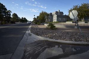 Single family housing near Tenaya Way and West Sahara Avenue, looking south, Las Vegas, Nevada: digital photograph