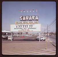 Marquee of the Hotel Sahara's 6th Annual Invitational Golf Tournament: photographic film