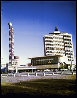 The Sahara Hotel and Casino, don the Beachcomber Restaurant, and the marquee: photographic film