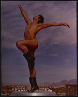 Vassili Sulich demonstrating a ballet pose, image 018: photographic print