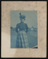Unidentified woman outdoor portrait: photographic print