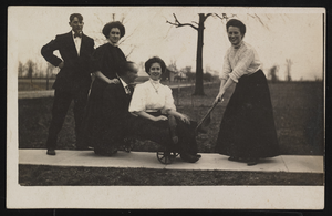 Unidentified group portrait: postcard