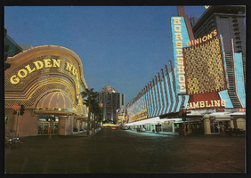 The Golden Nugget, The Plaza, and Binion's Horseshoe: postcard