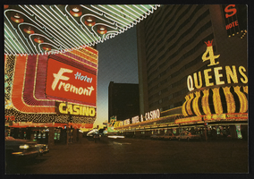 The Four Queens Hotel and Casino and Fremont Hotel and Casino, image 002: postcard
