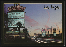 El Rancho Hotel and Casino, image 005: postcard