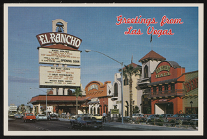 El Rancho Hotel and Casino, image 006: postcard