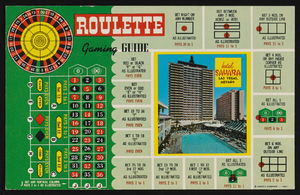 Sahara Hotel roulette gaming guide: postcard