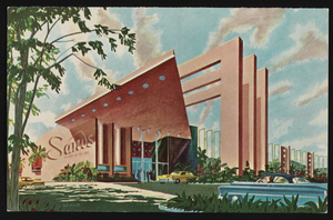 Sands Hotel and Casino, image 002: postcard