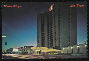 Union Plaza Hotel and Casino on Fremont Street, image 003: postcard