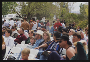 Crowd watching performaces at Gay Pride, image 001: photographic print