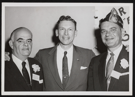 C. Norman Cornwall (left) at a Lions Club function: photographic print