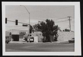 Corner view of Henderson District Public Library: photographic print