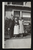 Albert S. Henderson, Mary Scott Henderson, and Alice O'Brien identified from left to right: photographic print