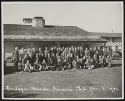 Kiwanas Club group photo taken on the lawn of the Last Frontier Hotel in Las Vegas, Nevada: photographic print