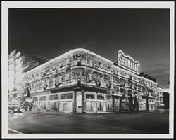 Exterior view of Showboat Casino in the evening, Atlantic City, New Jersey: black-and-white photographs