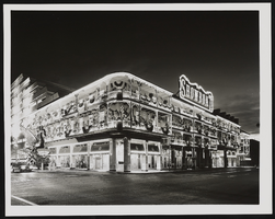 Exterior view of Showboat Casino in the evening, Atlantic City, New Jersey: black-and-white photographs
