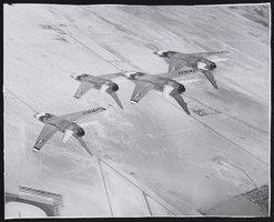 Thunderbirds performing a coordinated loop: photographic print