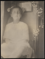 Nanelia Doughty wearing a white dress: photographic print