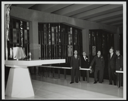 Howard Cannon posed with others: photographic print