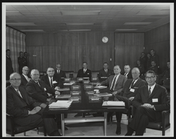 Howard Cannon posed with others: photographic print