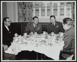Howard Cannon attending a luncheon with others at the Wright-Patterson Air Force Base, Ohio: photographic print