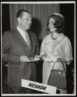 Howard Cannon pictured with Darlene Boggerly, 1964 Betty Crocker Homemaker of Tomorrow from Nevada: photographic print