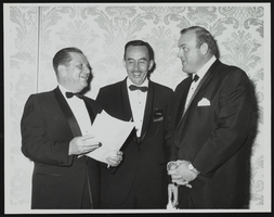 Howard Cannon with Dan Blocker who played Hoss Cartwright in the "Bonanza" television series: photographic print