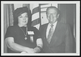 Dorothy See, a Las Vegas, Nevada feature writer, chats with Howard Cannon: photographic print