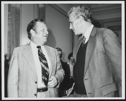 Howard Cannon with an unidentified man: photographic print