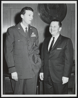 Howard Cannon with General Bernard A. Schriever in Washington, D.C.: photographic print