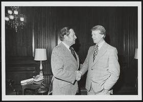 Howard Cannon shaking hands with President Jimmy Carter: photographic print