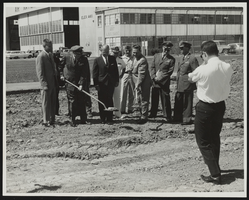 Howard Cannon and others at the groundbreaking of the Nevada Air National Guard Base: photographic print