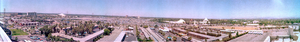 View of Disneyland from Grand Hotel roof, Anaheim, California: panoramic photograph