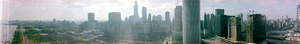 View of Pope John Paul II's mass, Chicago, Illinois: panoramic photograph