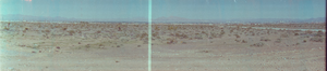View of the Las Vegas Strip, looking east from Rainbow Avenue, Las Vegas, Nevada: panoramic photograph