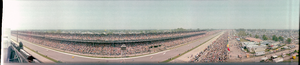 Indianapolis 500 race from the control tower, Indianapolis, Indiana: panoramic photograph